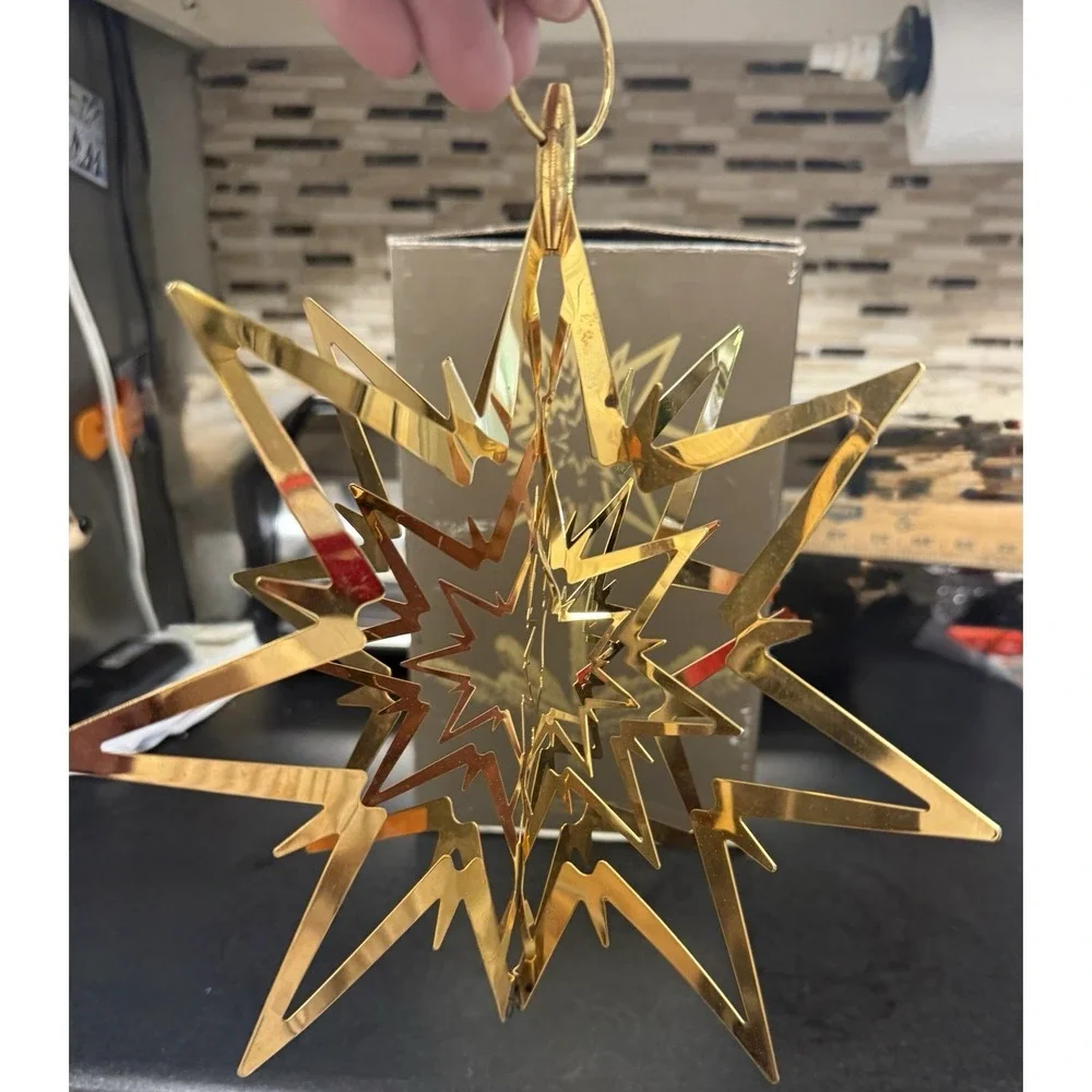 Georg Jensen Medium Gold Top Star - Flemminh Eskildsem In Box